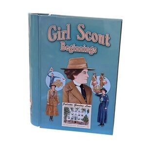 Girl Scott Beginnings Collectable Tin Box Book Shape‎ By Juliette Gordon Low